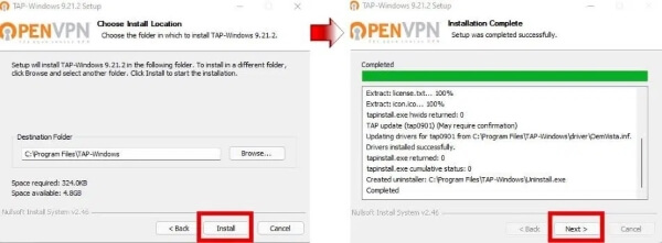 Bấm vào nút "Install" để bắt đầu quá trình cài đặt.