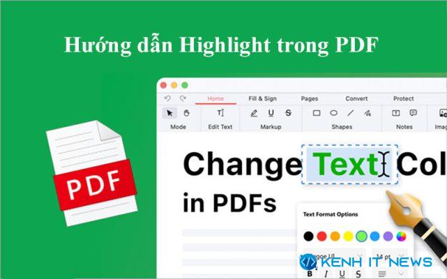 cách highlight trong PDF