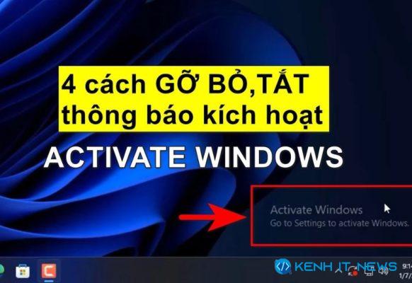 cách tắt Activate Windows