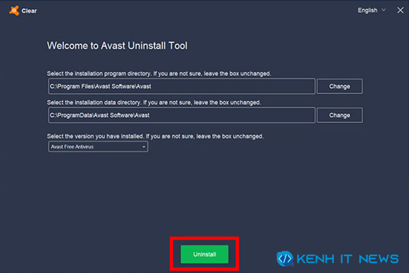 cách xóa avast free antivirus win 10