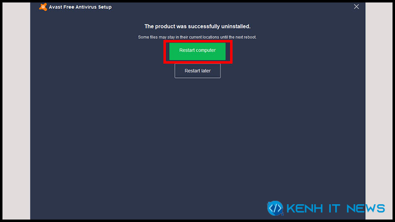 cách xóa avast free antivirus win 10