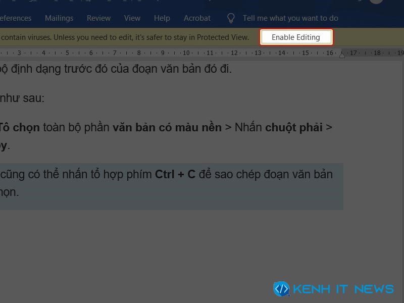  khắc phục Word bị khóa không cho soạn thảo