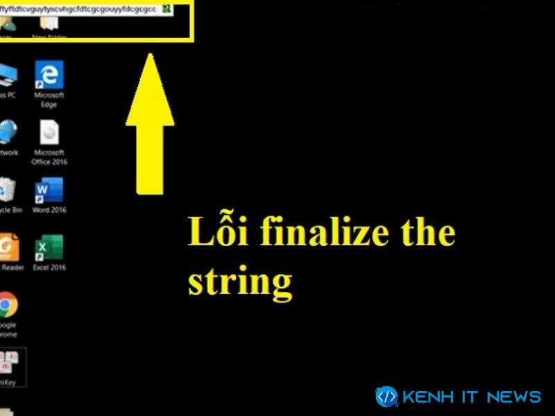 cách tắt Finalize The String 