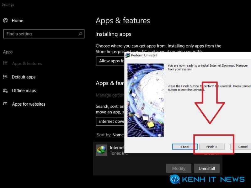 cách xóa internet download manager