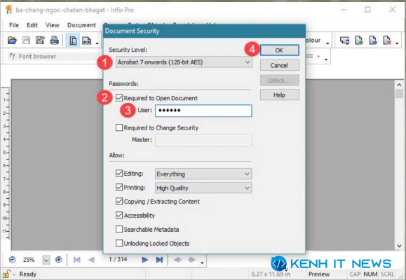 Hướng dẫn chi tiết cách đặt password cho file PDF