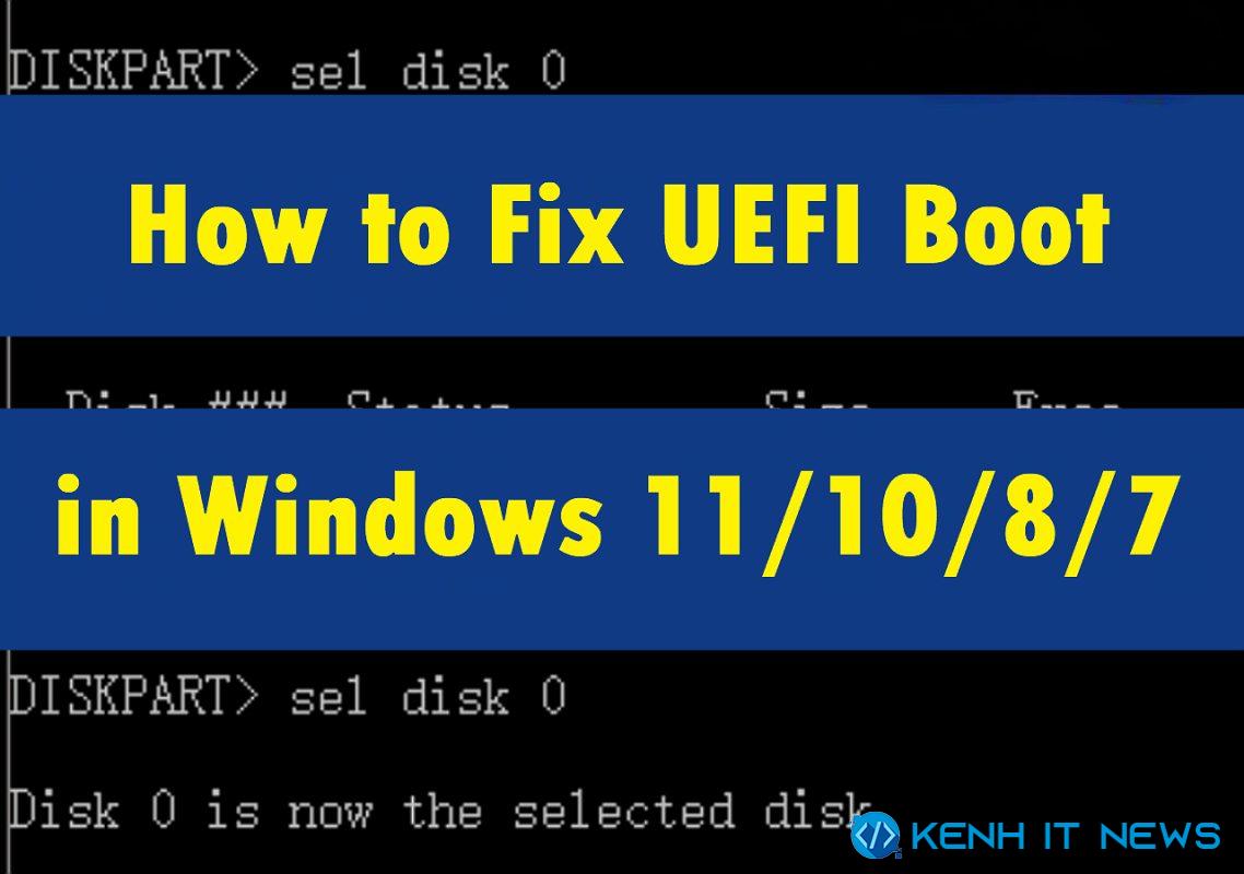 fix lỗi Windows 10 UEFI Boot Repair