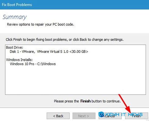 fix lỗi Windows 10 UEFI Boot Repair