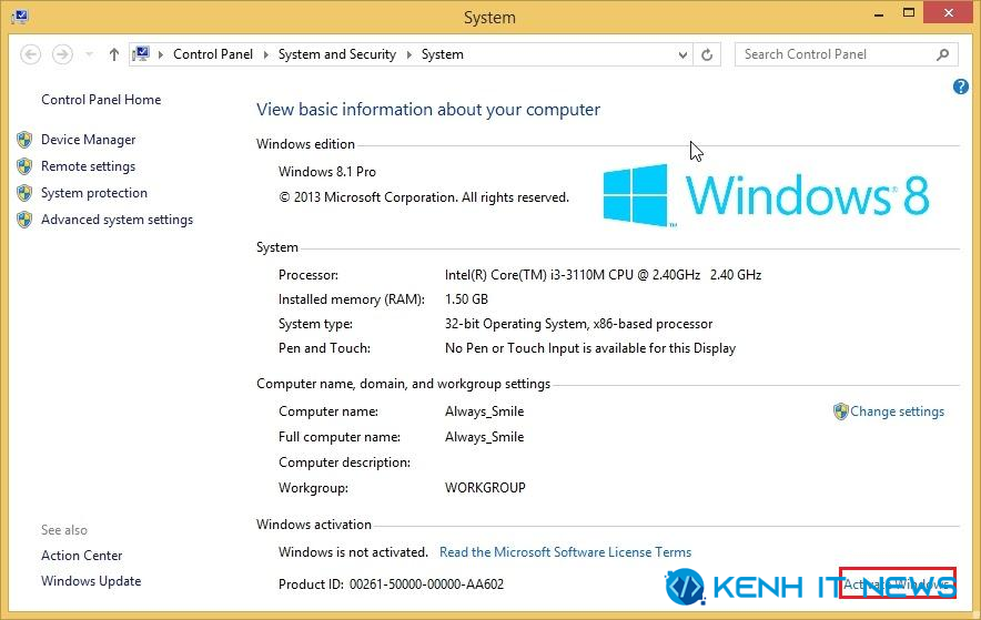 key win 8.1 pro