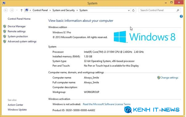 key win 8.1 pro