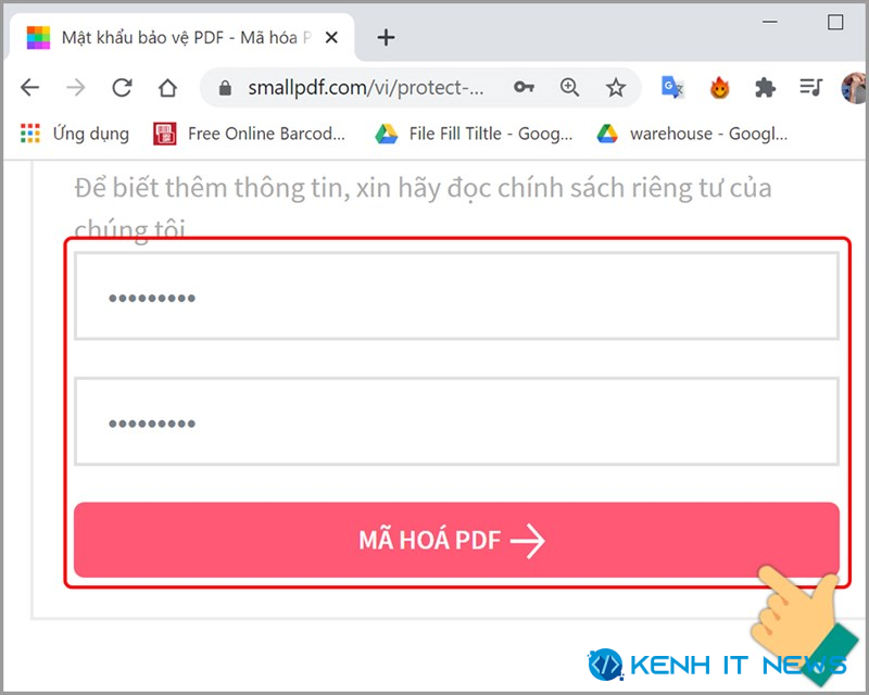 khóa file PDF không cho chỉnh sửa