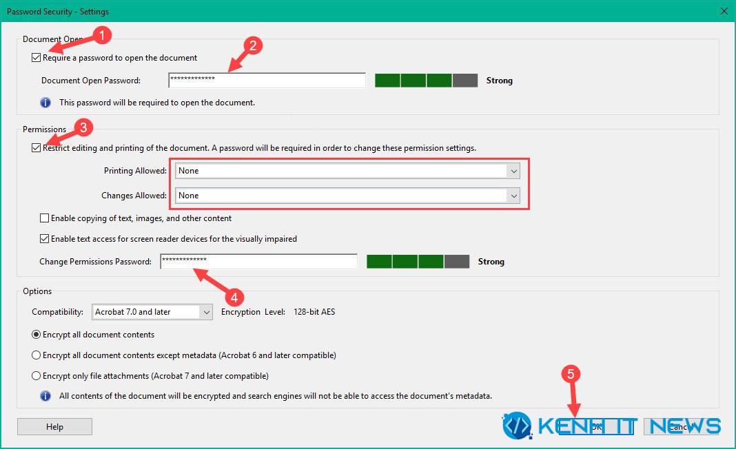 khóa file PDF không cho chỉnh sửa