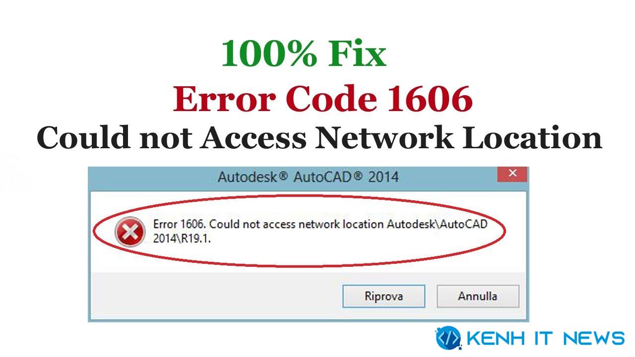 lỗi Error 1606 could not access network location