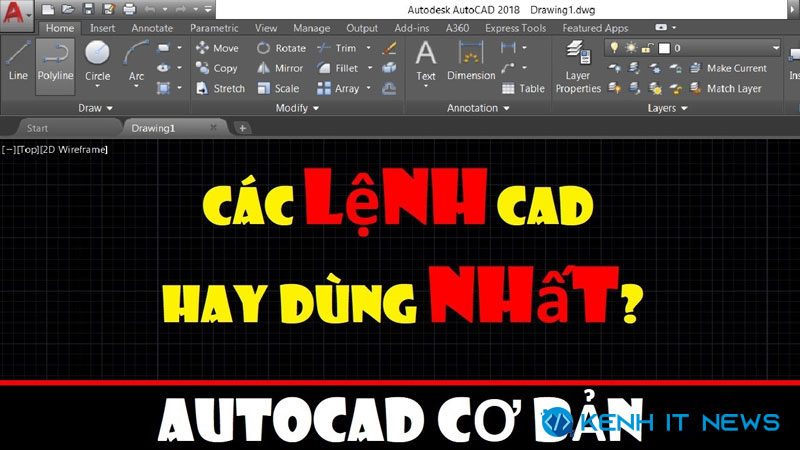 Các lệnh cơ bản trong AutoCAD