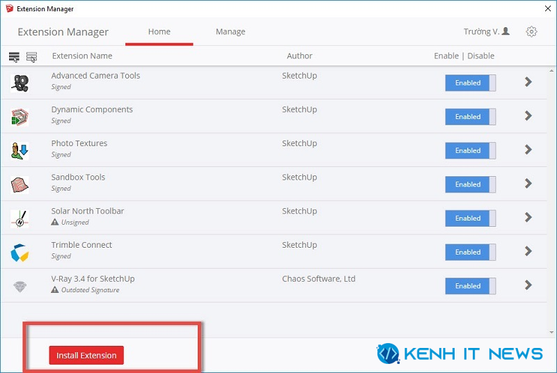 cài Plugin cho Sketchup