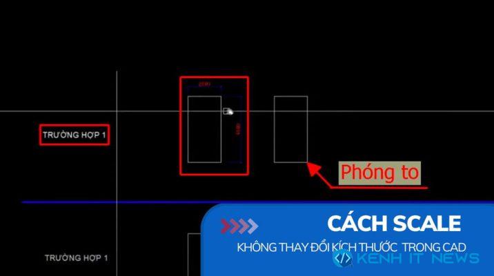 cách scale không thay đổi kích thước trong CAD