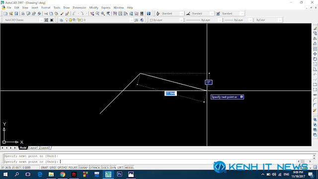 hiển thị gõ lệnh trên con trỏ chuột trong autocad