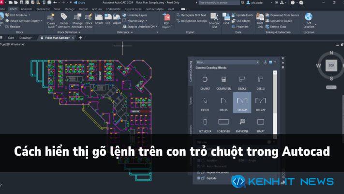 hiển thị gõ lệnh trên con trỏ chuột trong autocad