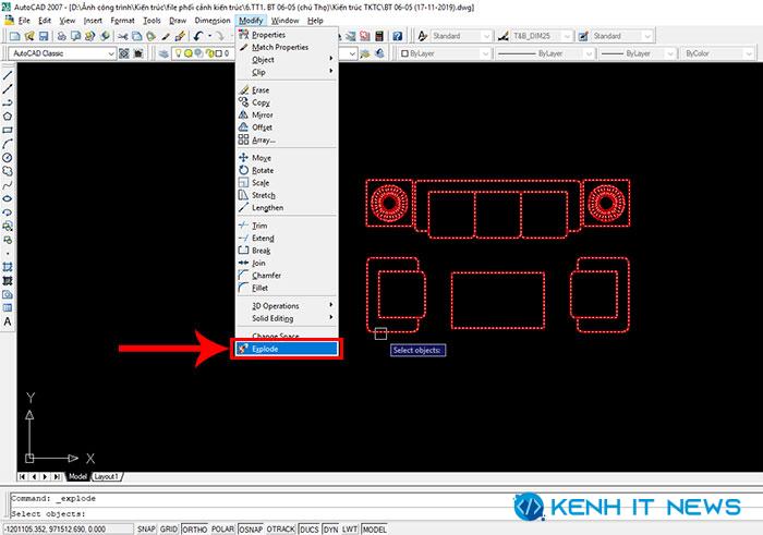 không phá được block trong CAD