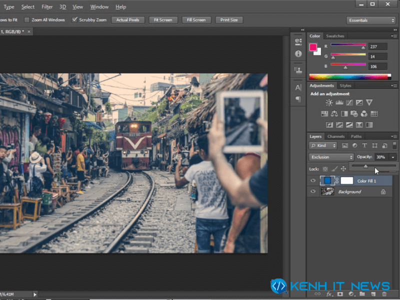 cách blend màu trong Photoshop