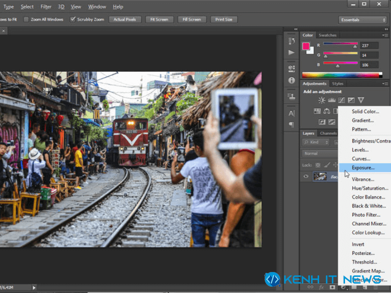 cách blend màu trong Photoshop
