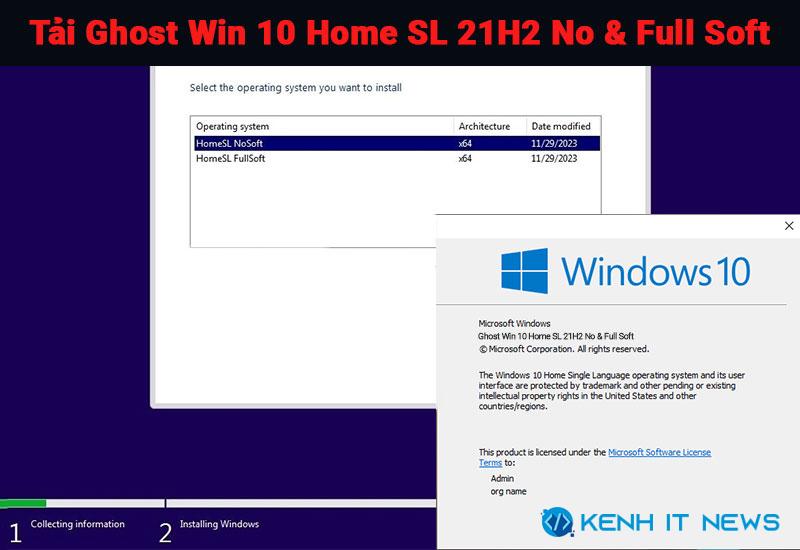 Ghost Win 10 Home SL 21H2