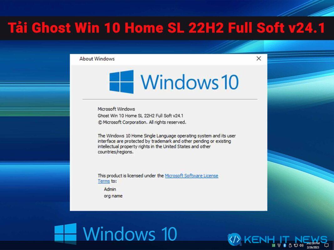 Ghost Win 10 Home SL 22H2