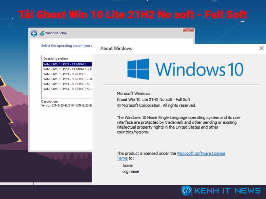 Ghost Win 10 Lite 21H2