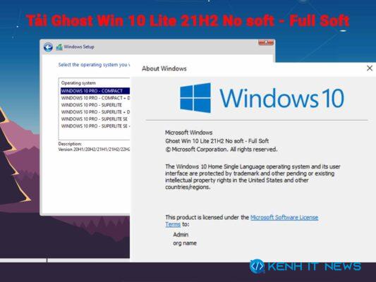Ghost Win 10 Lite 21H2