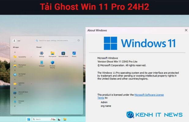 Ghost Win 11 Pro 24H2 Full Soft