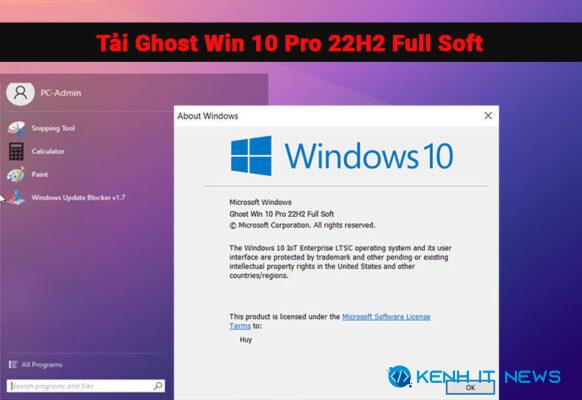 Ghost Win 10 Pro 22H2