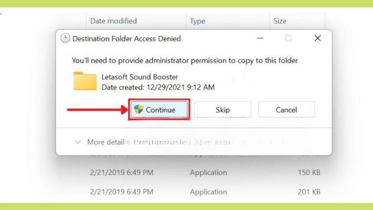Nhấp "Continue" để hoàn tất quá trình cài đặt Letasoft Sound Booster Miễn Phí Full +Key.