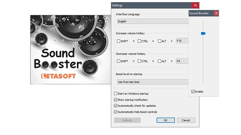 Phần mềm Letasoft Sound Booster