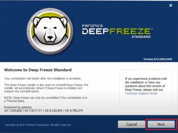 deep freeze full crack